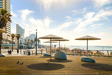 Israel-Tel Aviv-The beach promenade